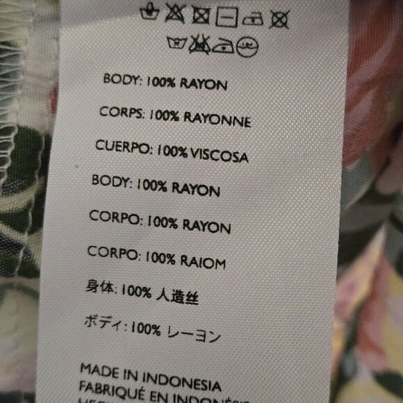 Anthropologie Faithfull Ana Floral Romper Tie Waist 3/4 Puff Sleeves Size 2 - Picture 12 of 12